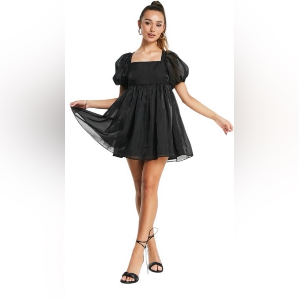 Amylynn black Minnie baby doll dress brand new (XS)